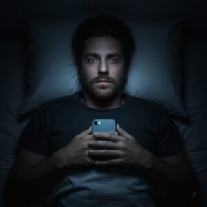 Gentle sleep healing showing a restless mind at night and the need for calm, deep, natural sleep through mind healing at MindShift