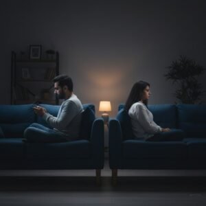 Relationship healing through mind healing showing emotional distance turning into understanding, trust, and reconnection at MindShift