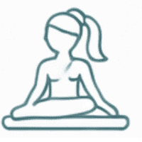 Meditation woman practicing yoga and mindfulness at home or studio for mental well-being.